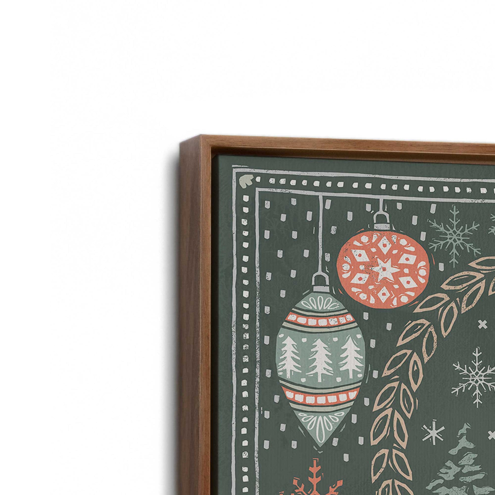 [Color:Walnut], Picture of art in a Walnut frame at an angle