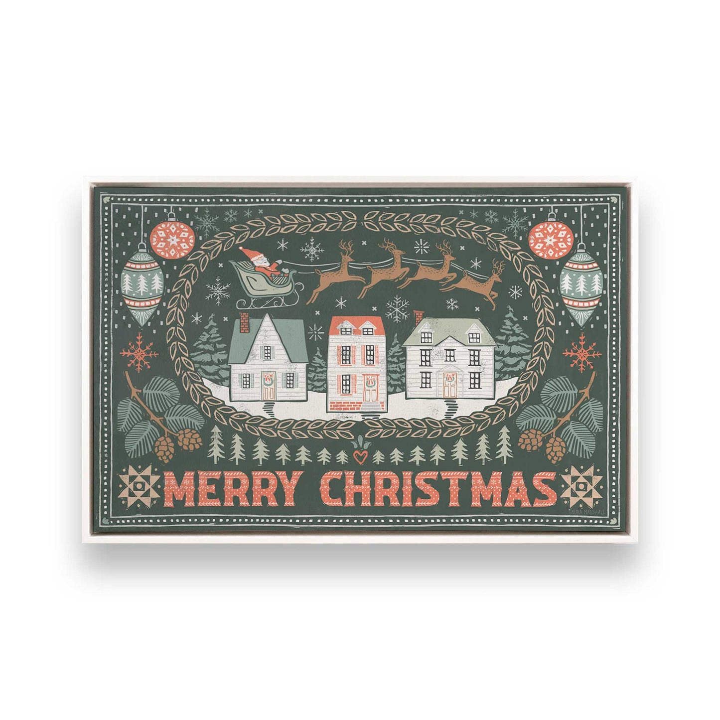 [Color:Opaque White], Picture of art in a White frame