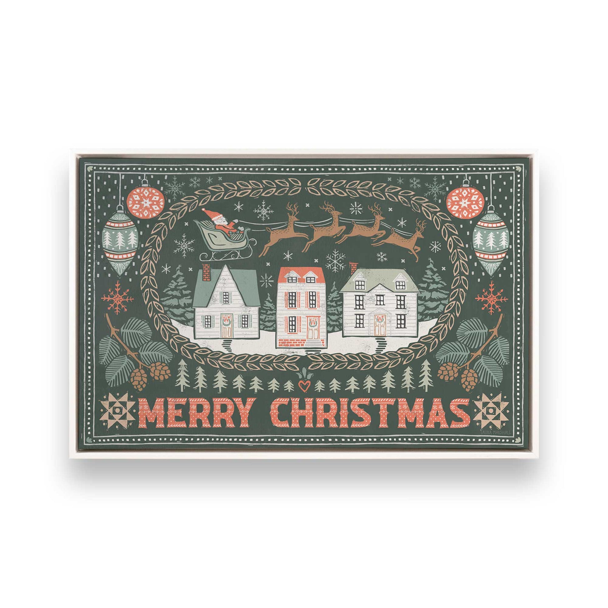 [Color:Opaque White], Picture of art in a White frame