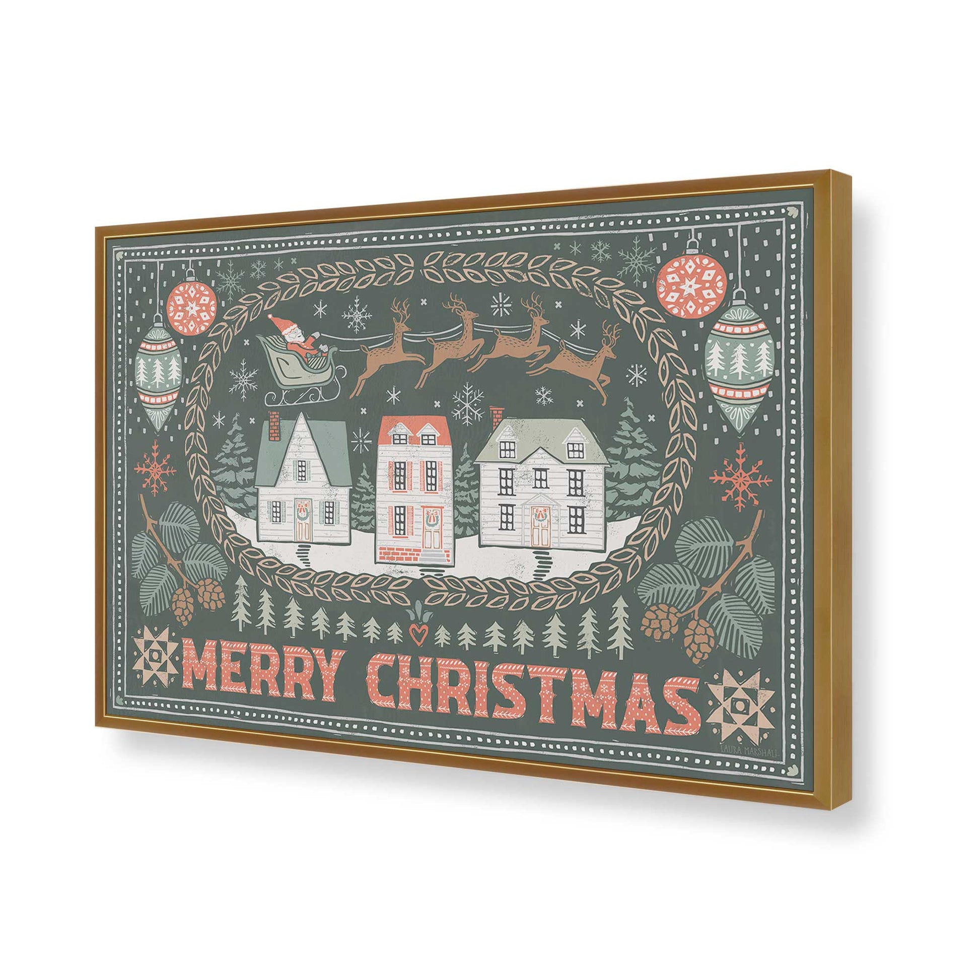 [Color:Polished Gold], Picture of art in a Polished Gold frame of the corner