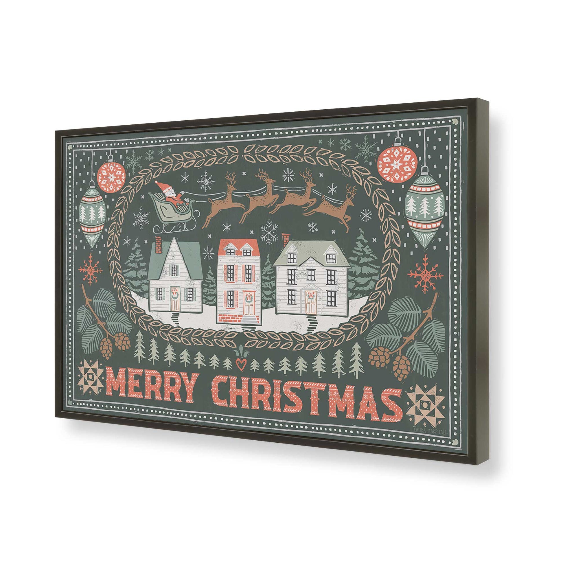 [Color:Satin Black], Picture of art in a Satin Black frame of the corner