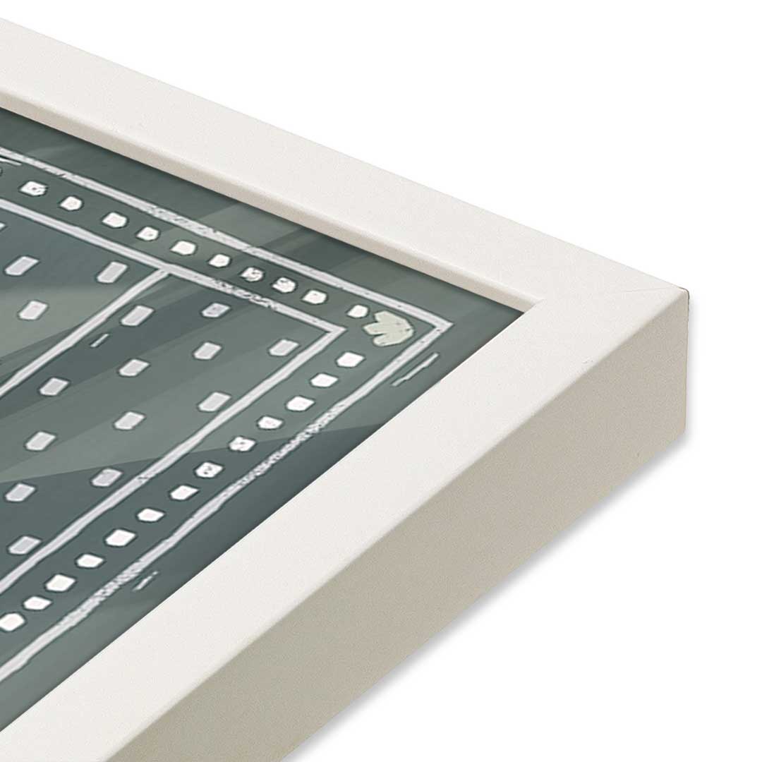 [Color:Opaque White], Picture of art in a Opaque White frame at an angle