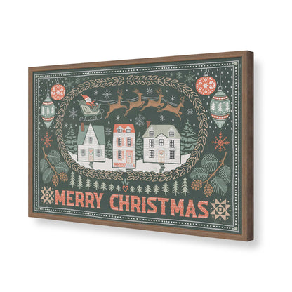 [Color:Walnut], Picture of art in a Walnut frame of the corner