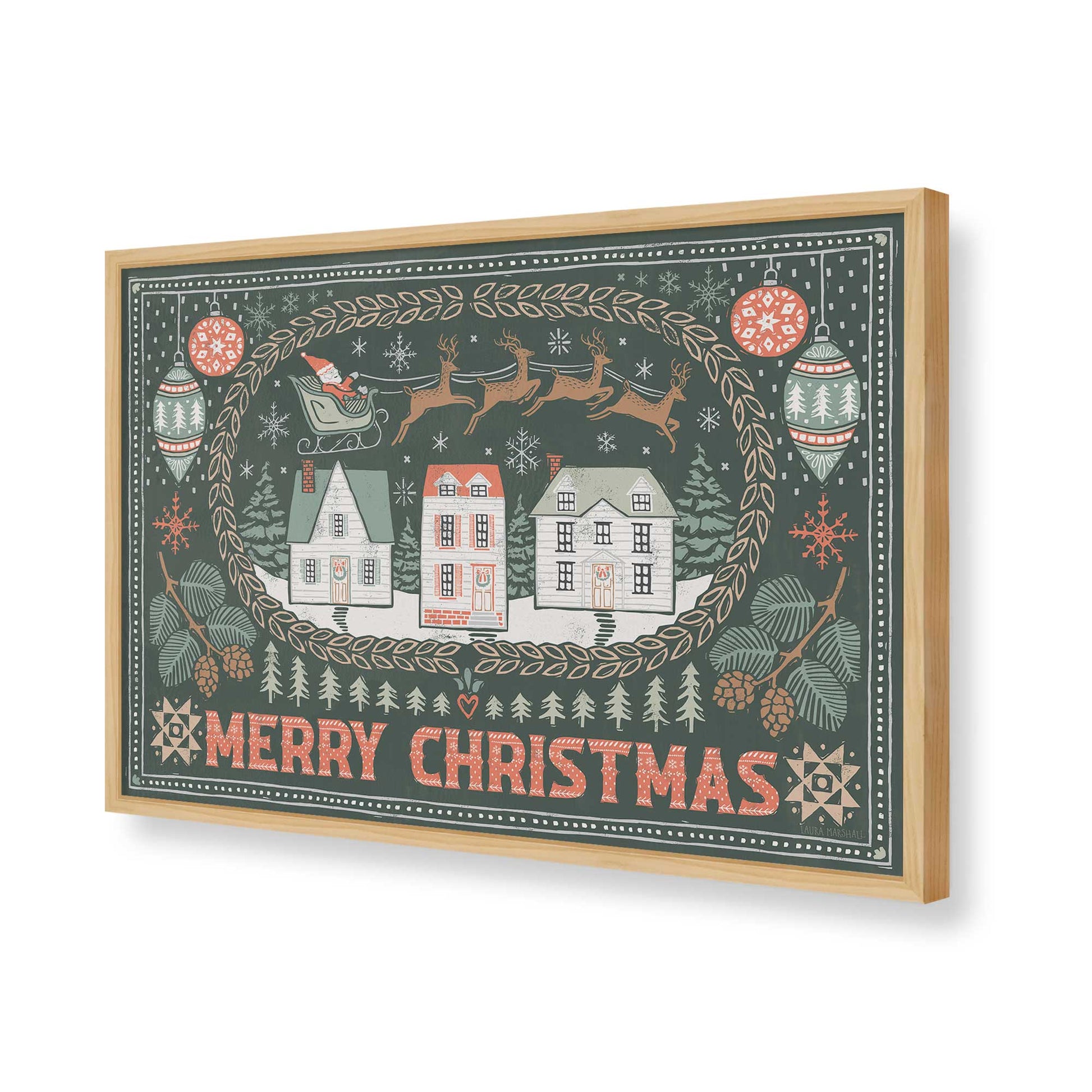 [Color:American Maple], Picture of art in a American Maple frame of the corner