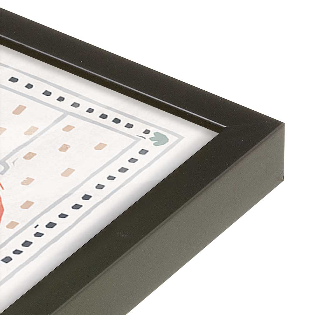 [Color:Satin Black], Picture of art in a Satin Black frame at an angle