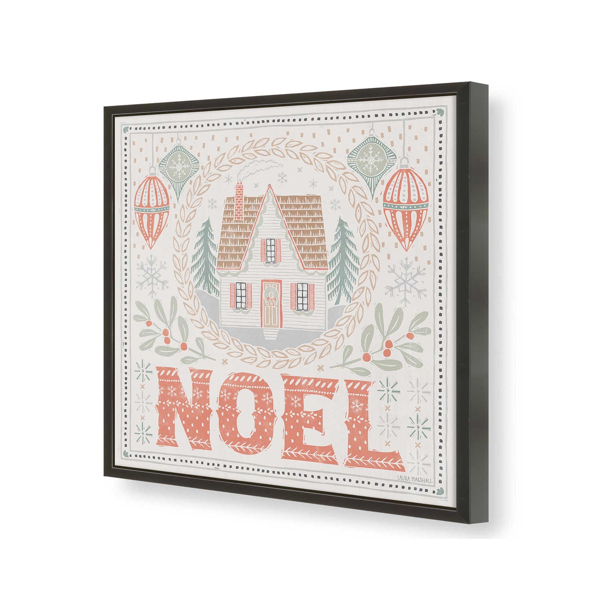 [Color:Satin Black], Picture of art in a Satin Black frame of the corner