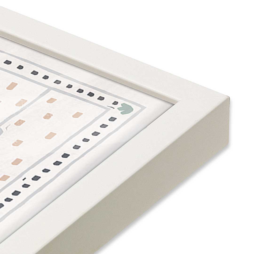 [Color:Opaque White], Picture of art in a Opaque White frame at an angle