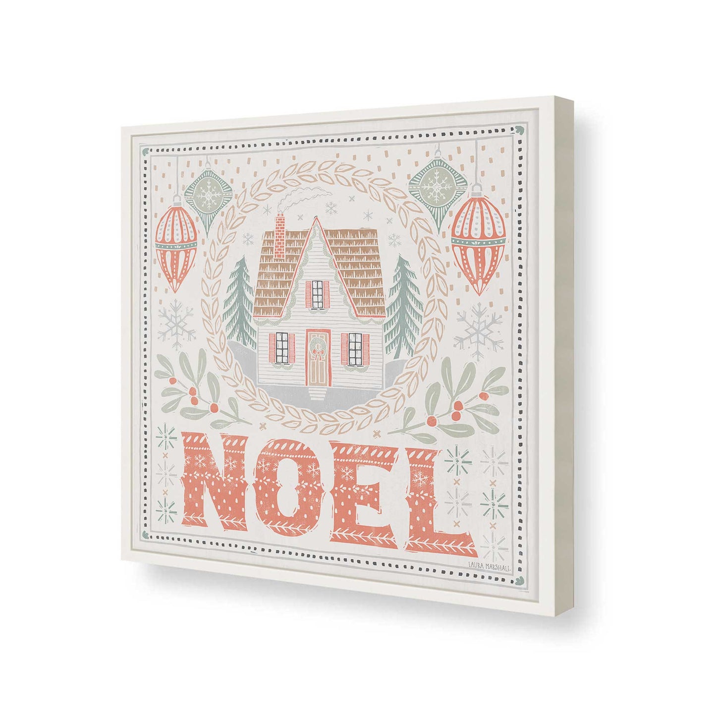 [Color:Opaque White], Picture of art in a Opaque White frame of the corner