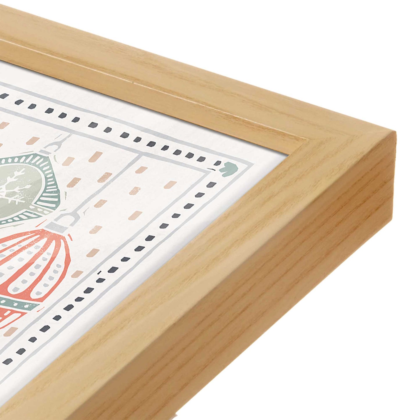 [Color:Espresso], Picture of art in a Espresso frame at an angle