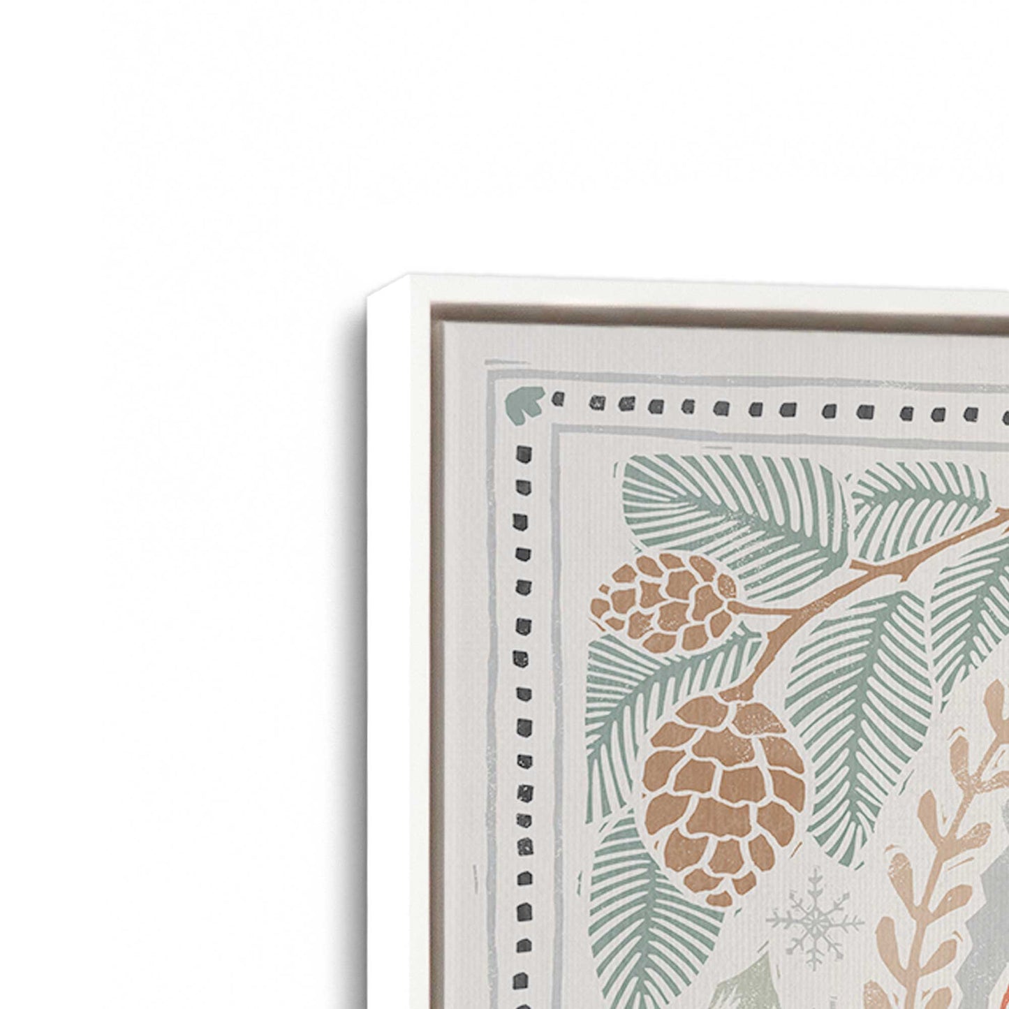 [Color:Opaque White], Picture of art in a White frame at an angle