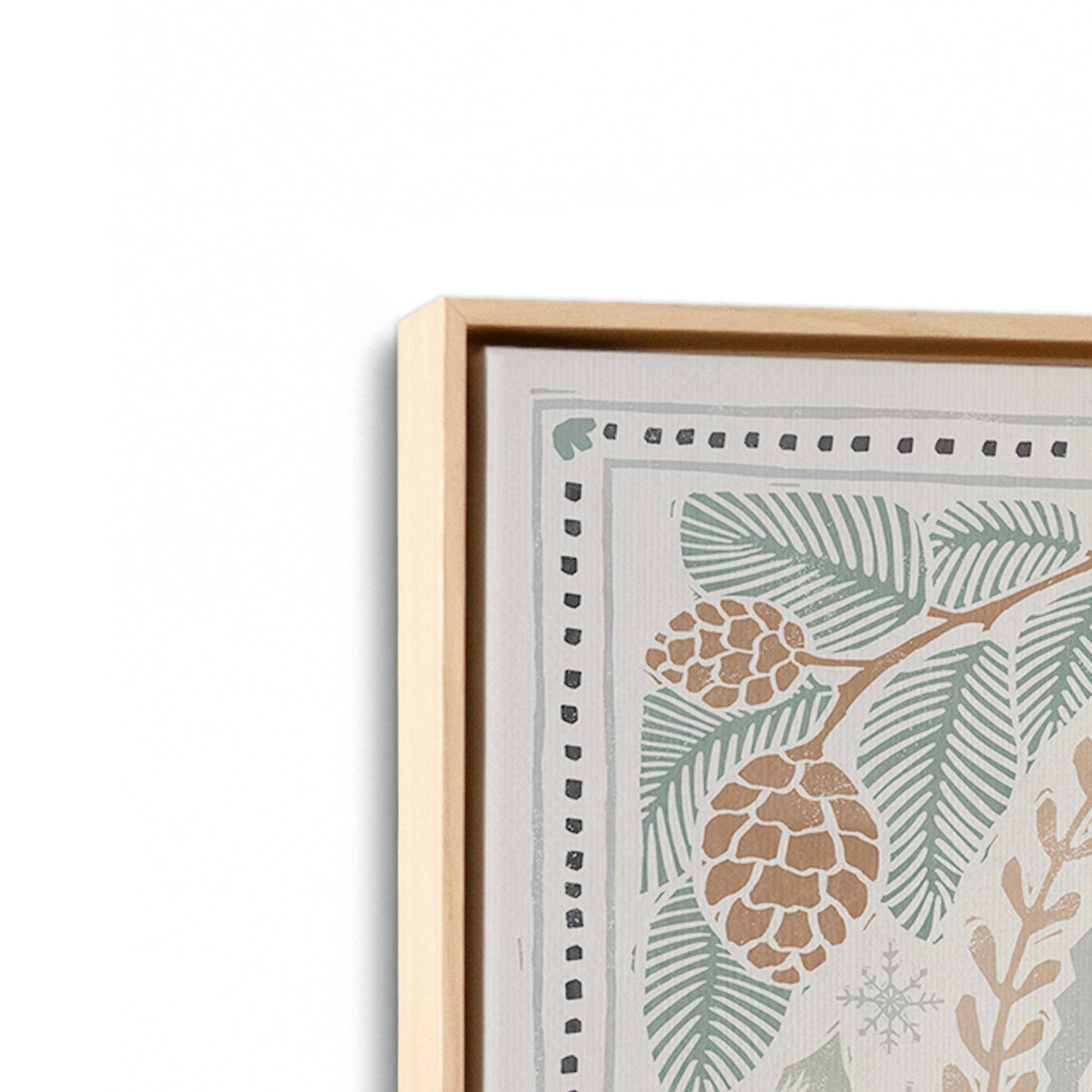 [Color:American Maple], Picture of art in a American Maple frame at an angle