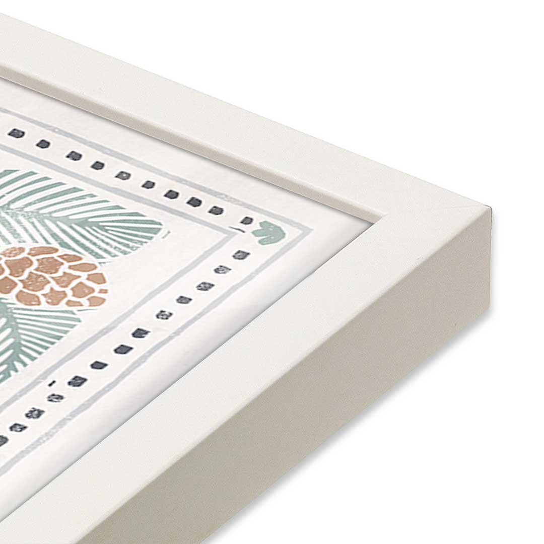 [Color:Opaque White], Picture of art in a Opaque White frame at an angle