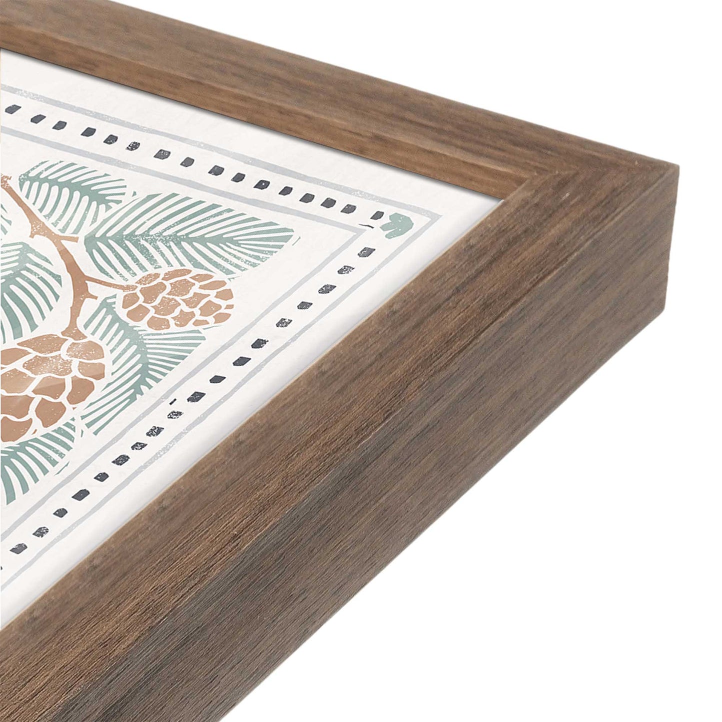 [Color:Walnut], Picture of art in a Walnut frame at an angle