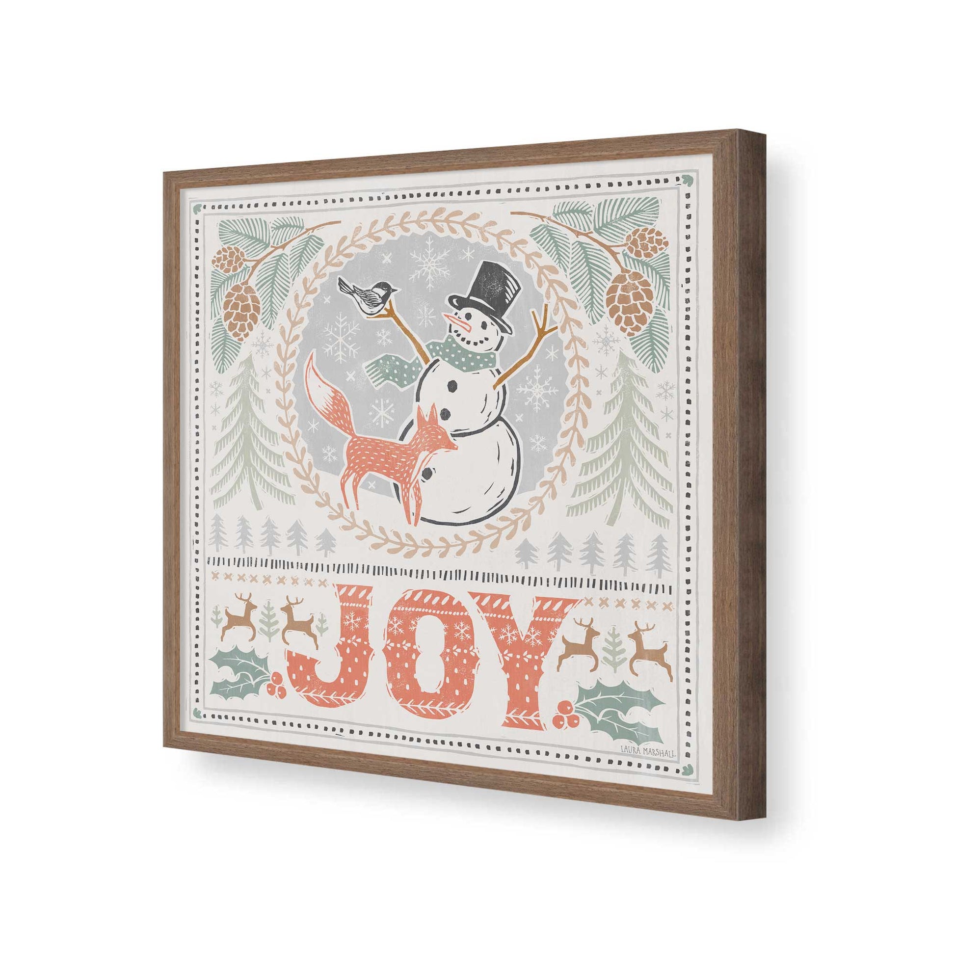 [Color:Walnut], Picture of art in a Walnut frame of the corner