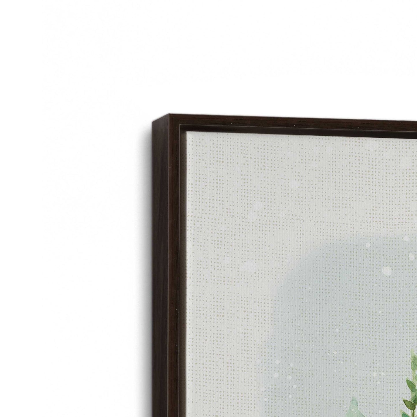 [Color:Espresso], Picture of art in a Espresso frame at an angle