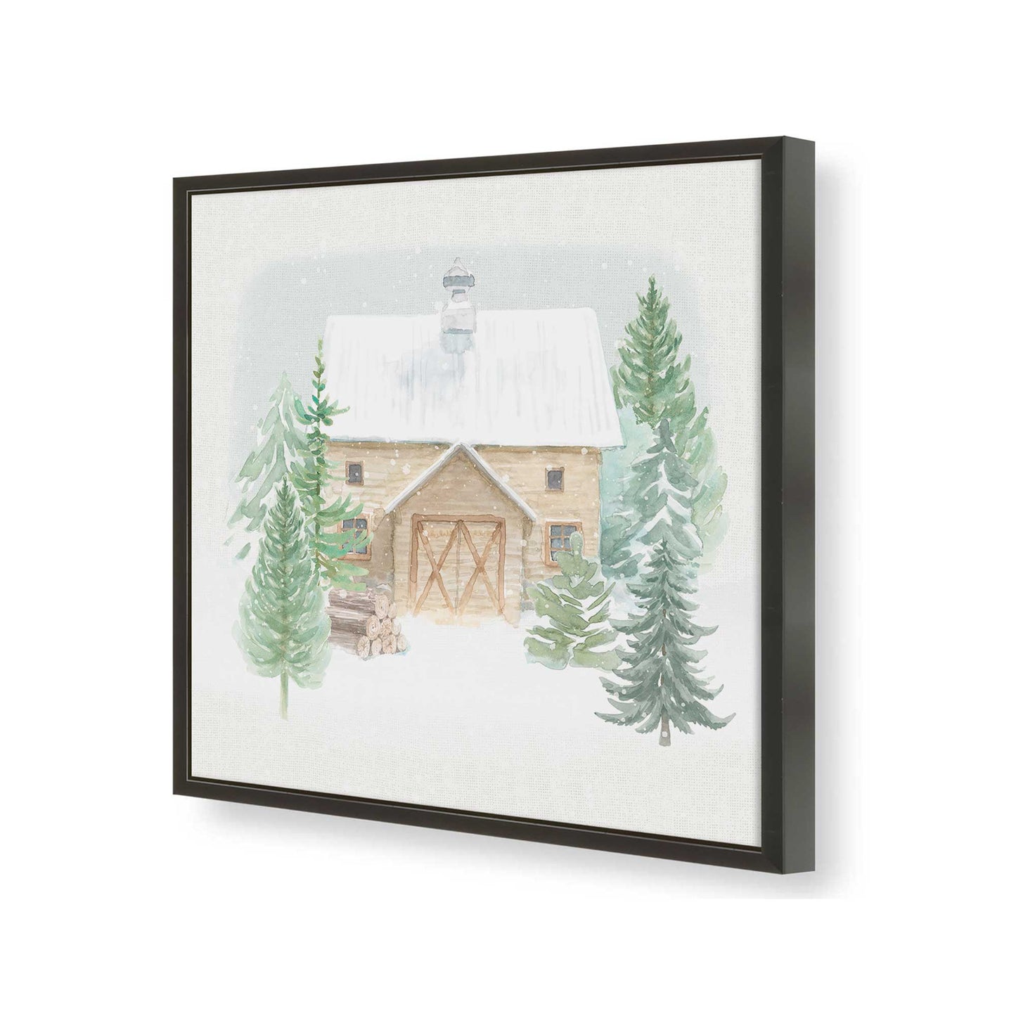 [Color:Satin Black], Picture of art in a Satin Black frame of the corner