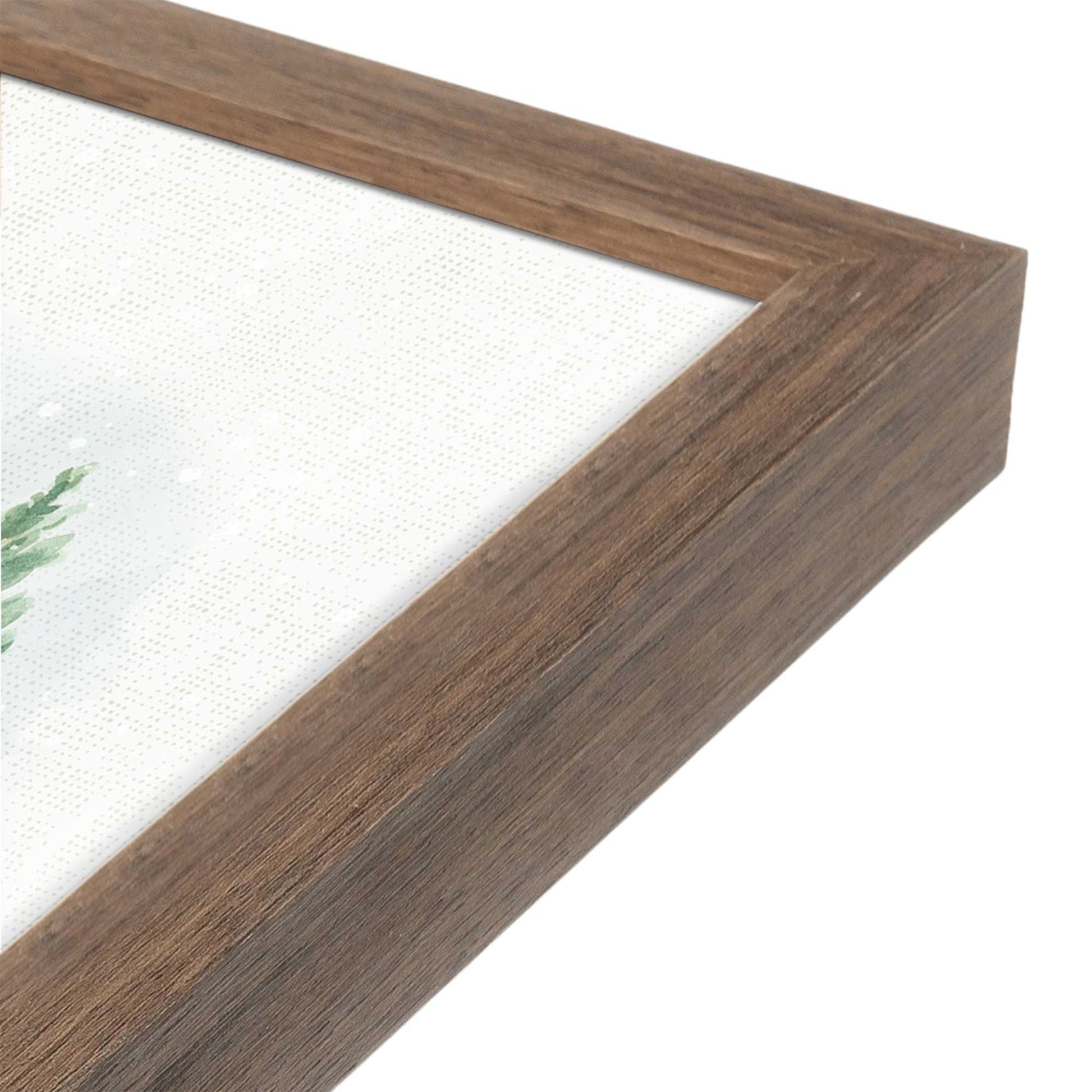 [Color:Walnut], Picture of art in a Walnut frame at an angle
