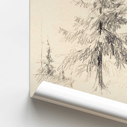 Snowy Sketch Paper Print