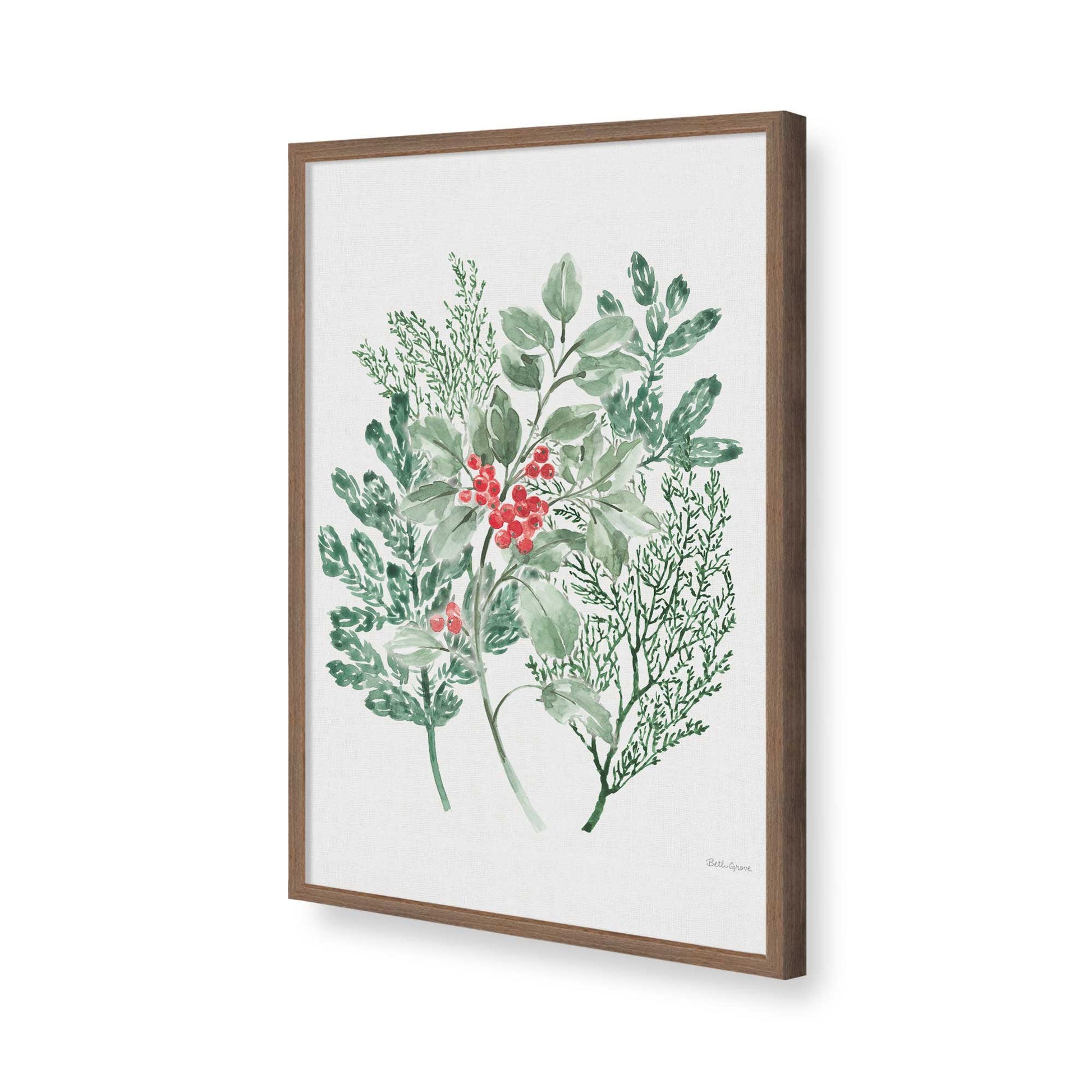 [Color:Walnut], Picture of art in a Walnut frame of the corner