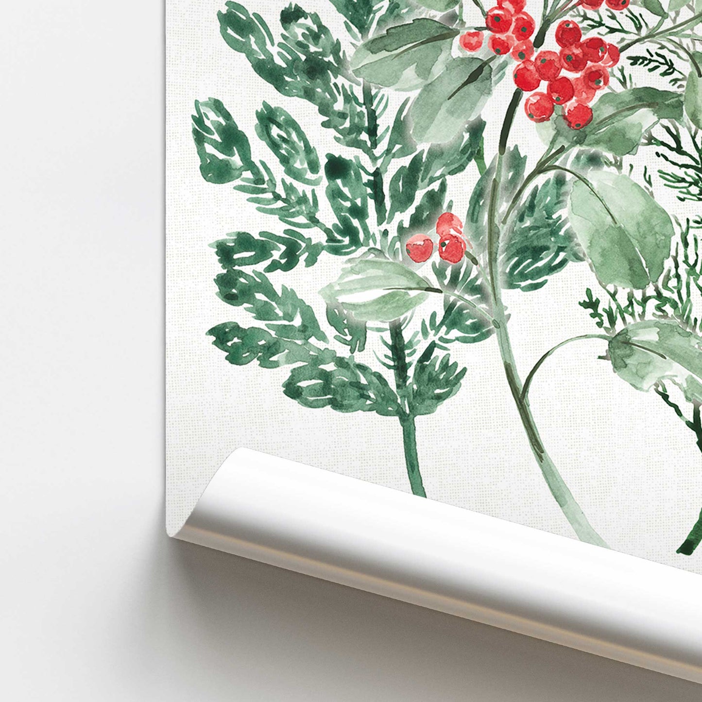 Winter Berry Bliss I Paper Print