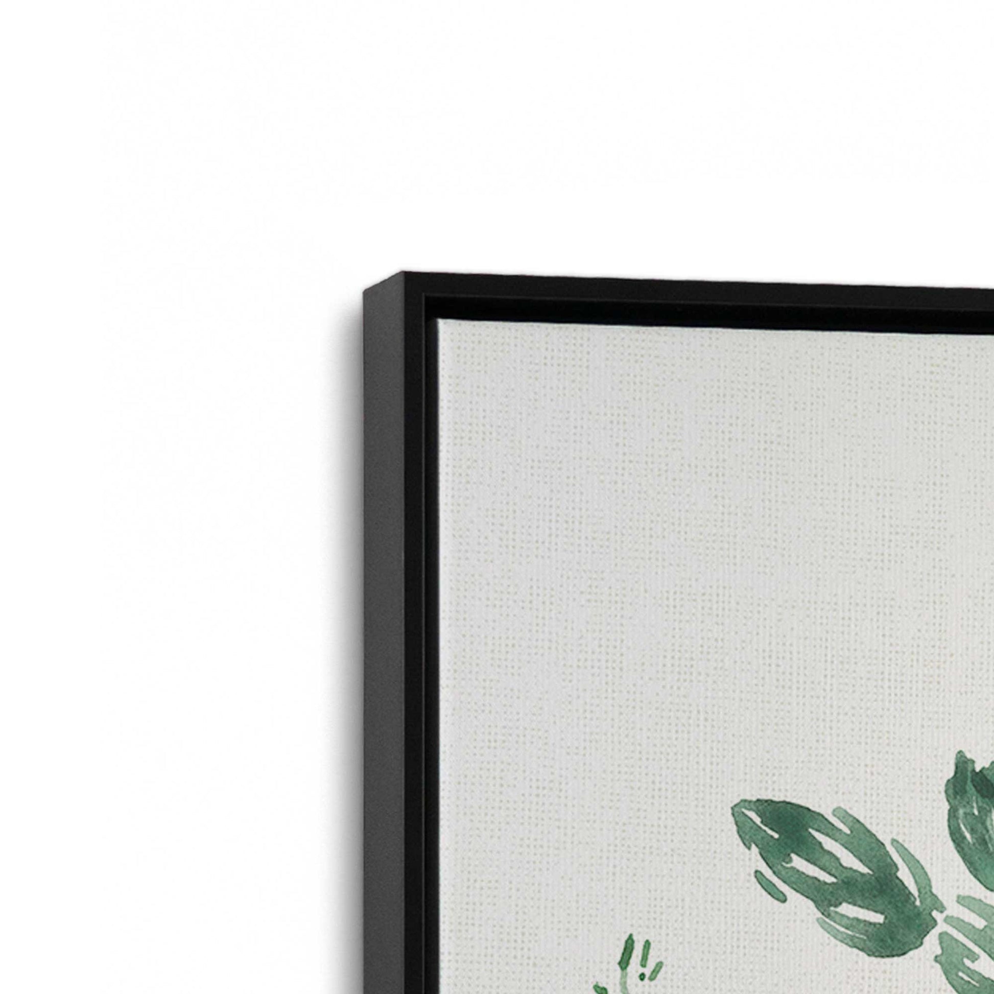 [Color:Satin Black], Picture of art in a Satin Black frame at an angle