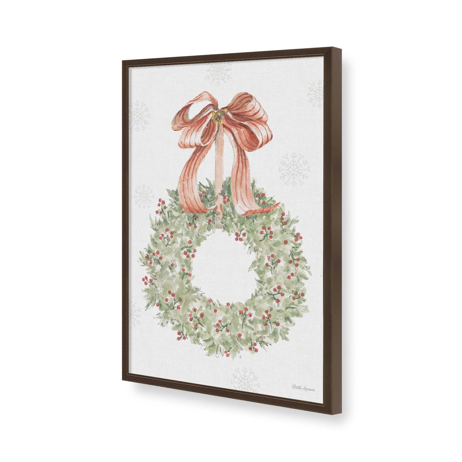 [Color:Brown], Picture of art in a Brown frame of the corner