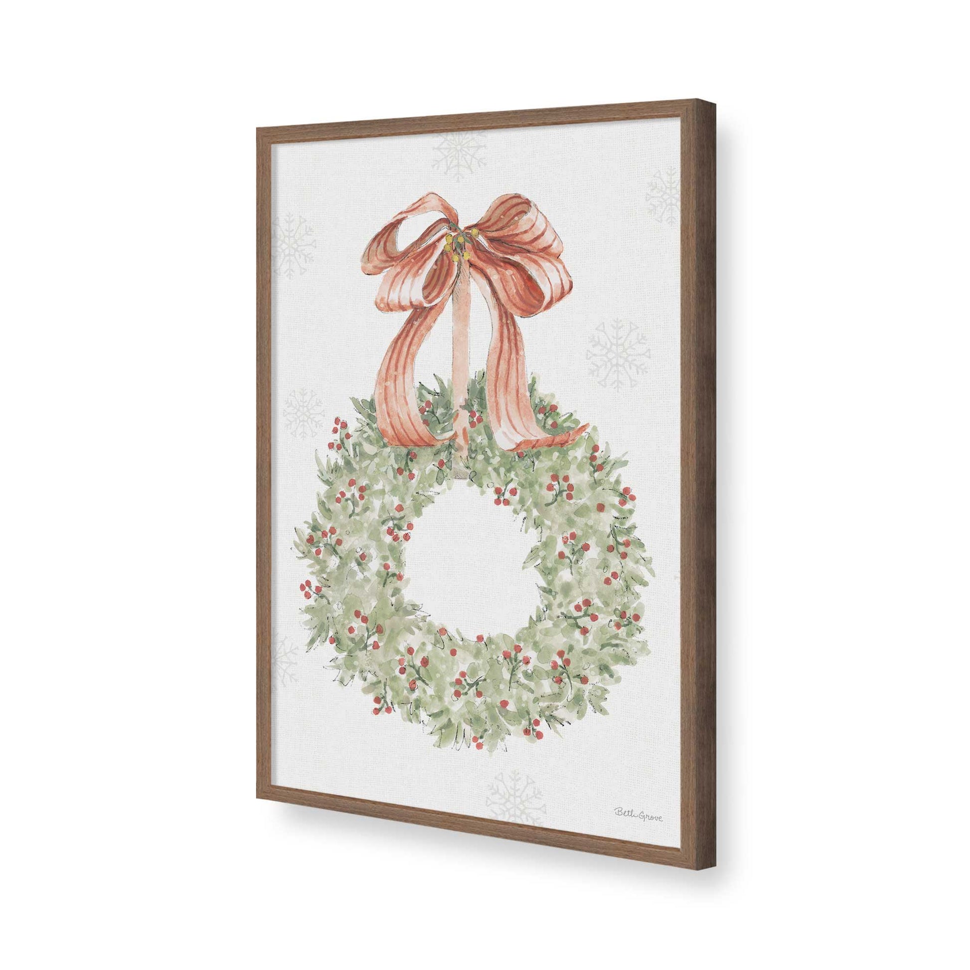 [Color:Walnut], Picture of art in a Walnut frame of the corner