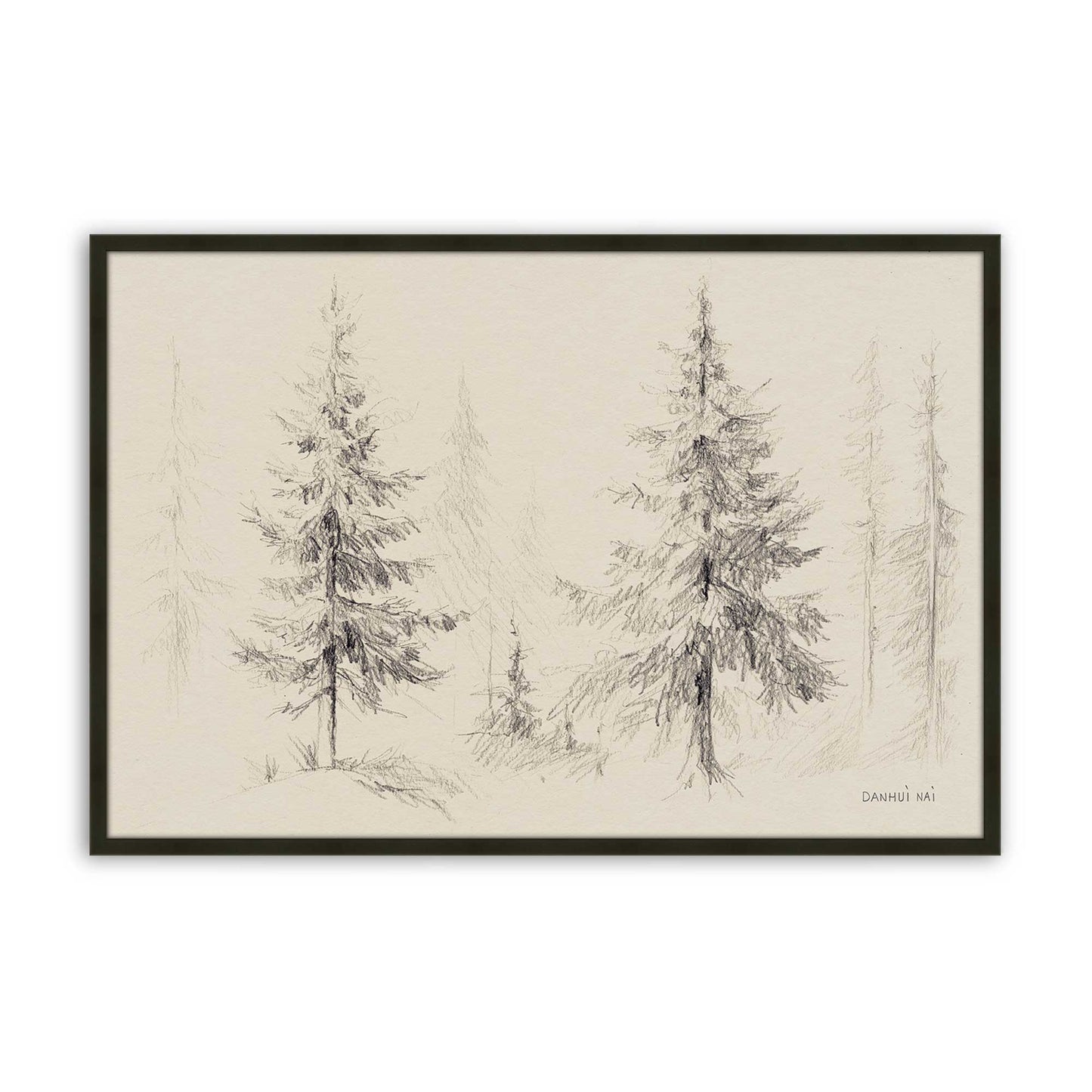 [Color:Satin Black], Picture of art in a Satin Black frame