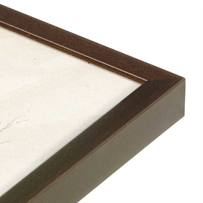 [Color:Brown], Picture of art in a Brown frame at an angle