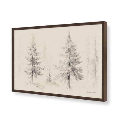 [Color:Brown], Picture of art in a Brown frame of the corner