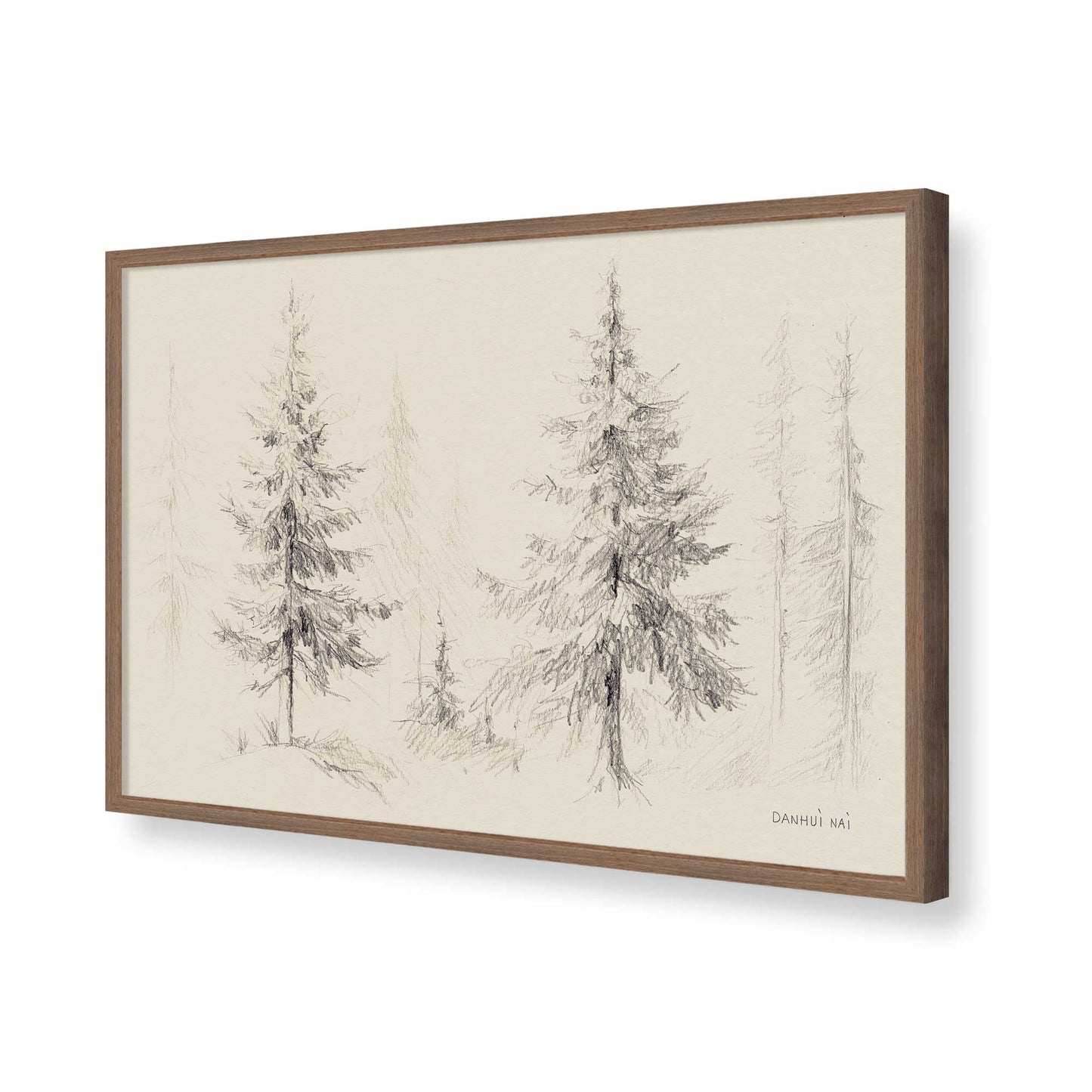 [Color:Walnut], Picture of art in a Walnut frame of the corner