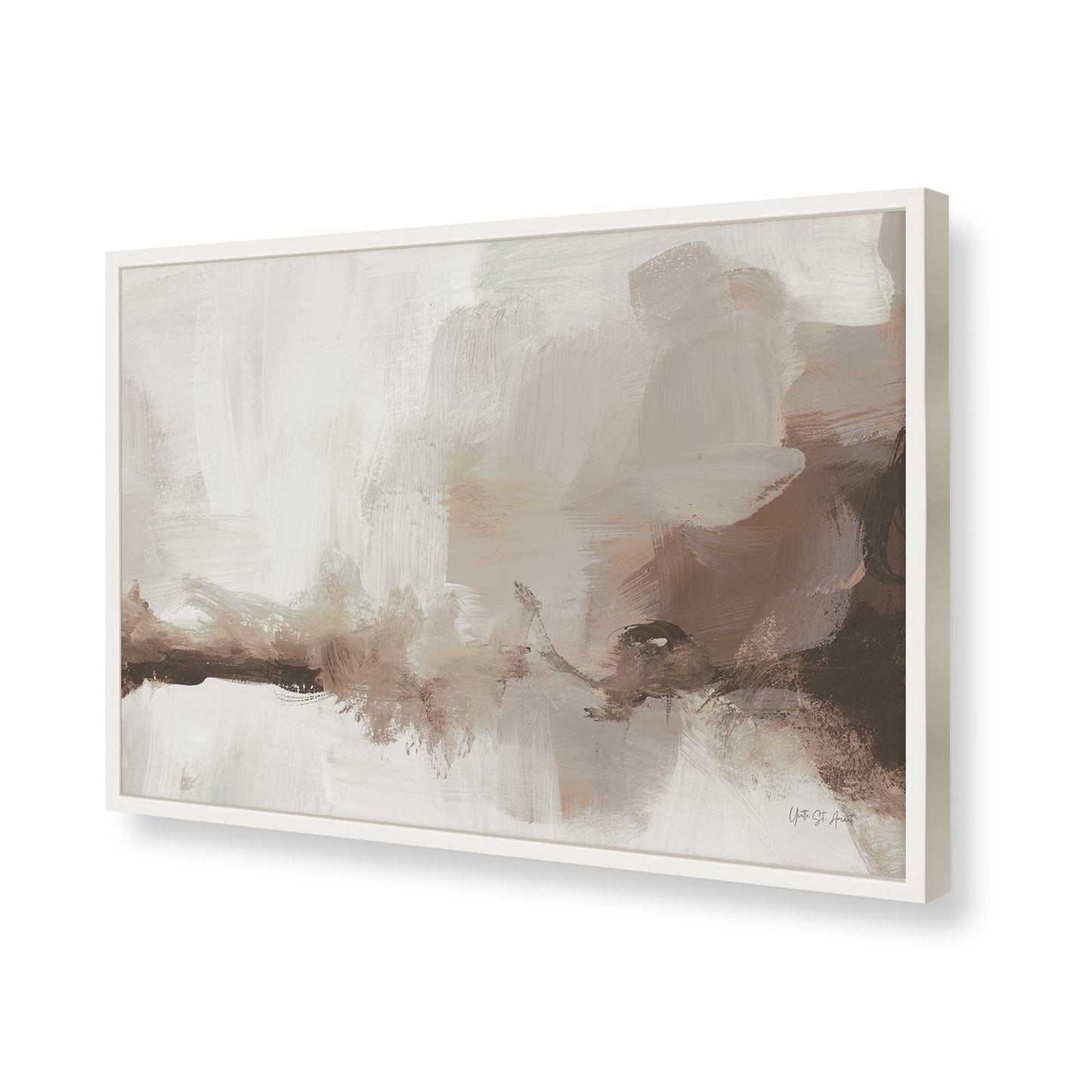 [Color:Opaque White], Picture of art in a Opaque White frame of the corner