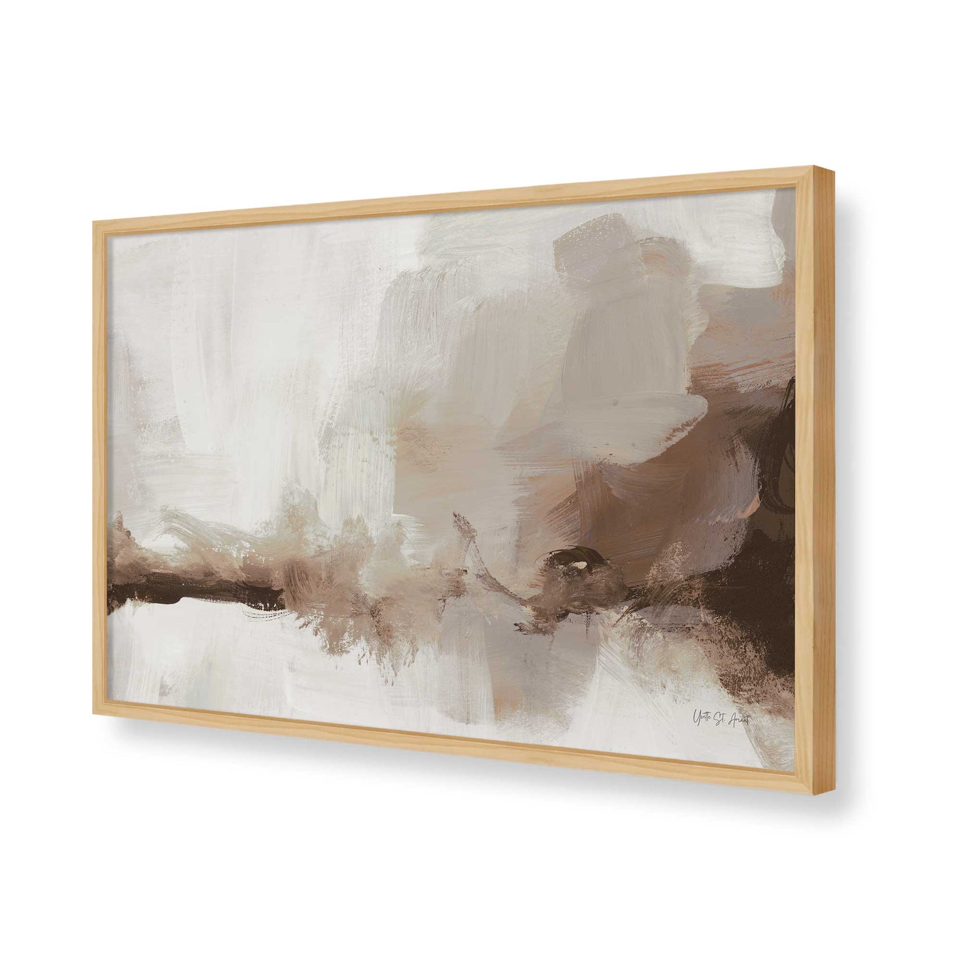 [Color:American Maple], Picture of art in a American Maple frame of the corner
