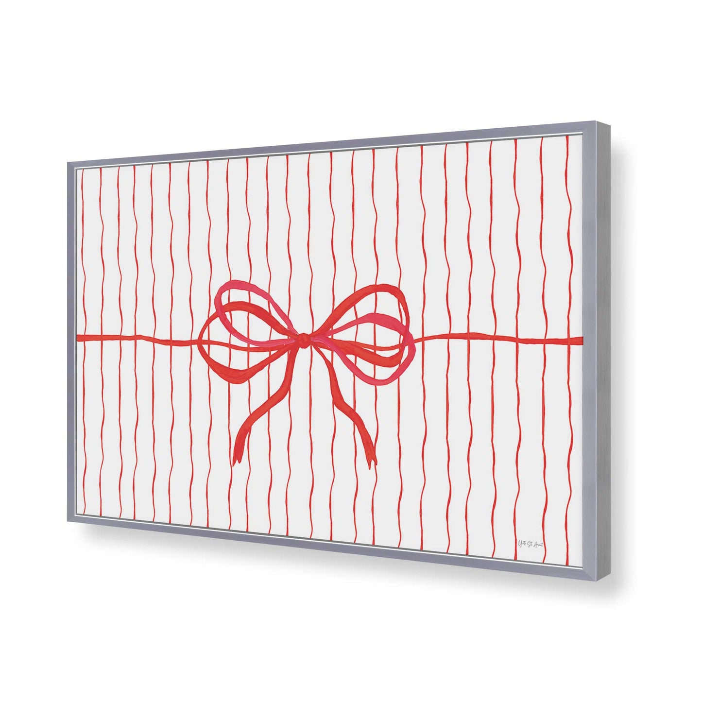 [Color:Polished Chrome], Picture of art in a Polished Chrome frame of the corner