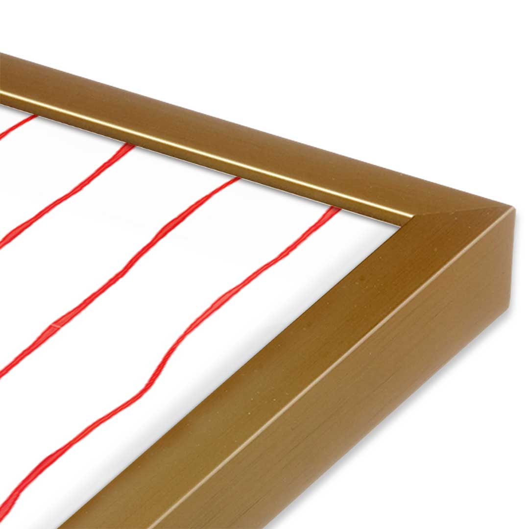 [Color:Polished Gold], Picture of art in a Polished Gold frame at an angle