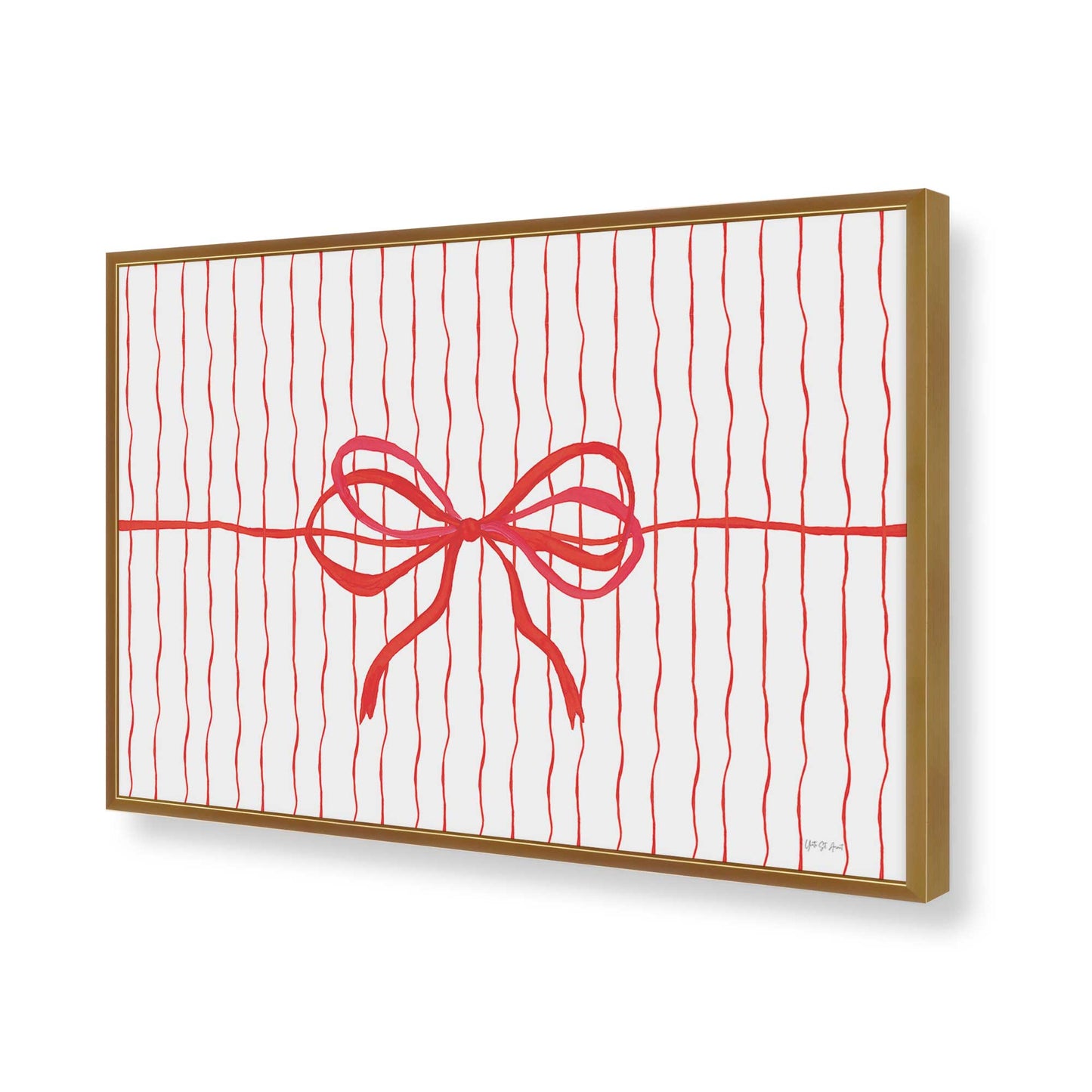 [Color:Polished Gold], Picture of art in a Polished Gold frame of the corner