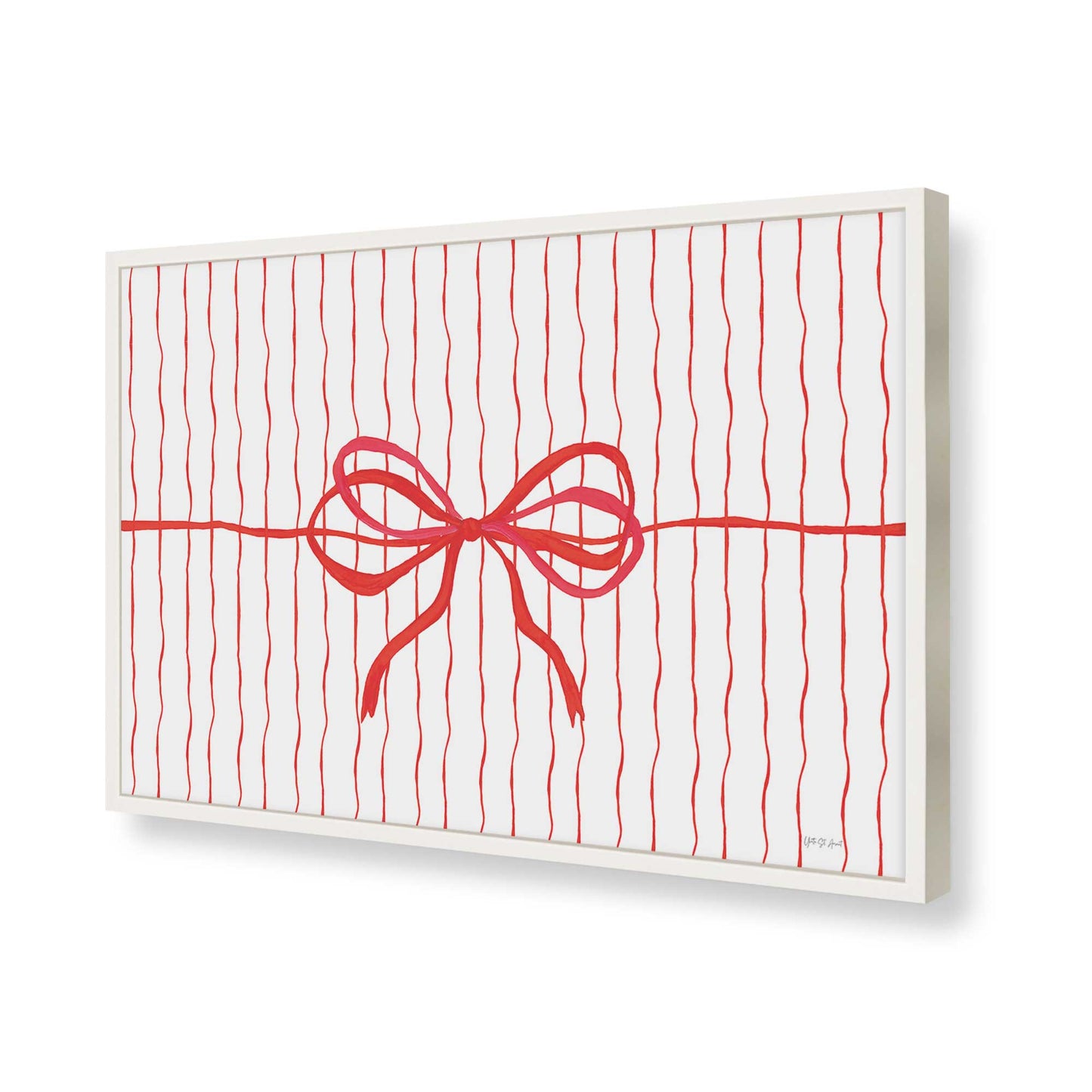 [Color:Opaque White], Picture of art in a Opaque White frame of the corner