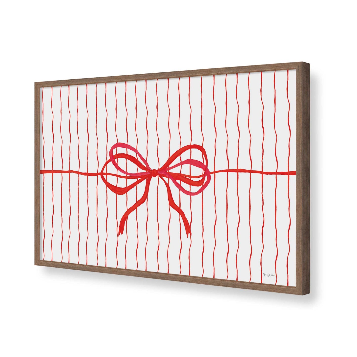 [Color:Walnut], Picture of art in a Walnut frame of the corner