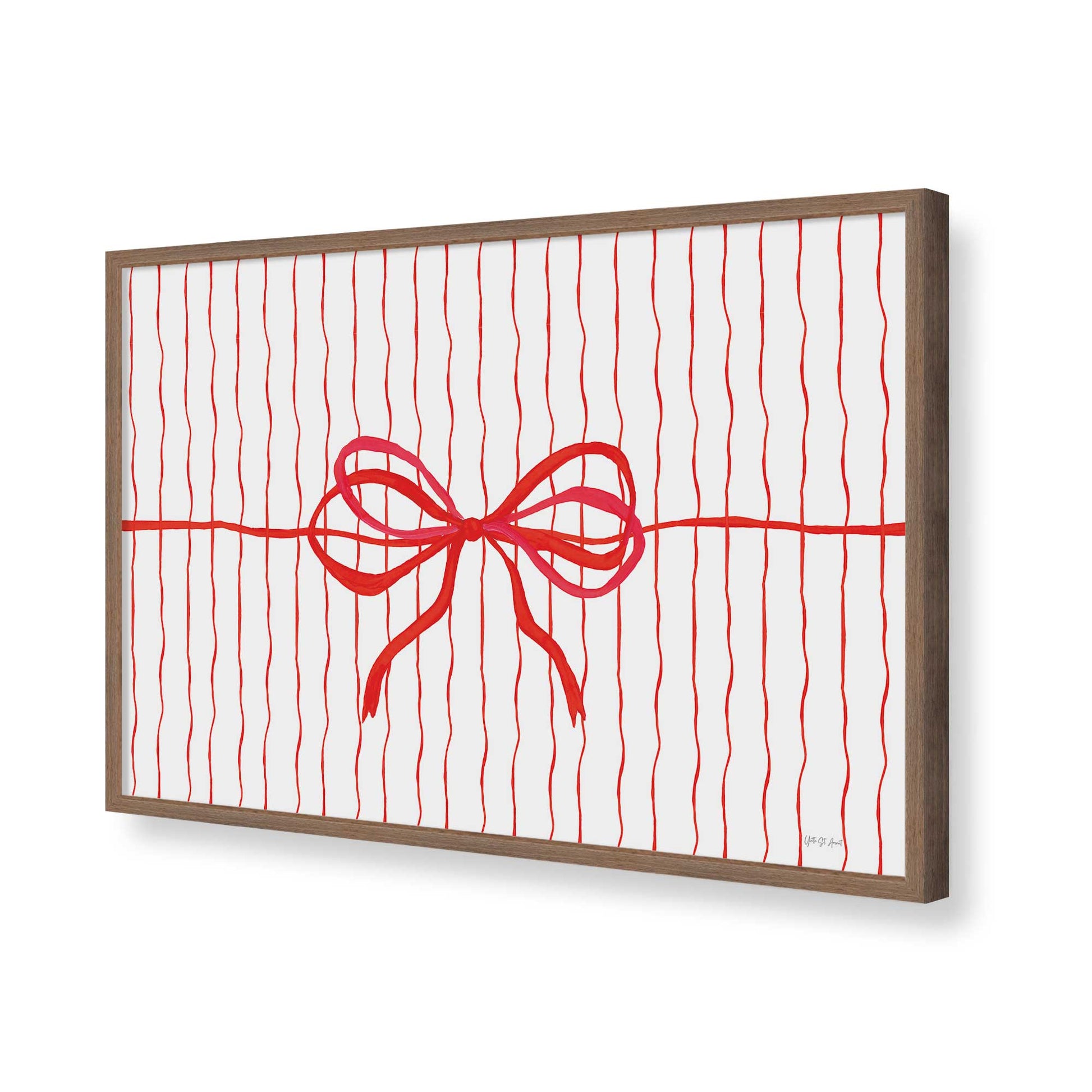 [Color:Walnut], Picture of art in a Walnut frame of the corner