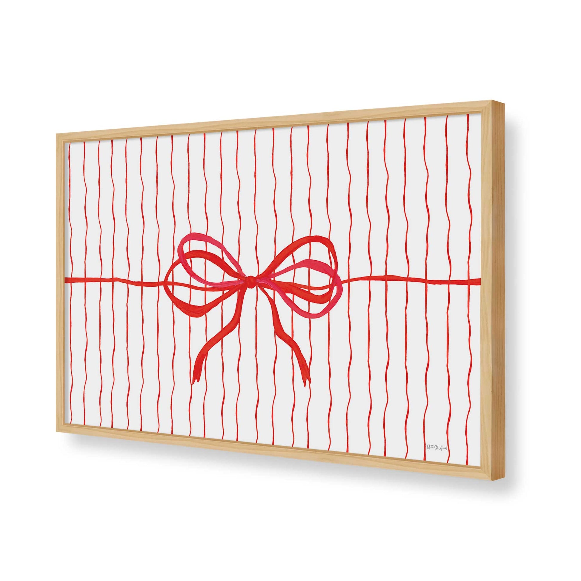 [Color:American Maple], Picture of art in a American Maple frame of the corner