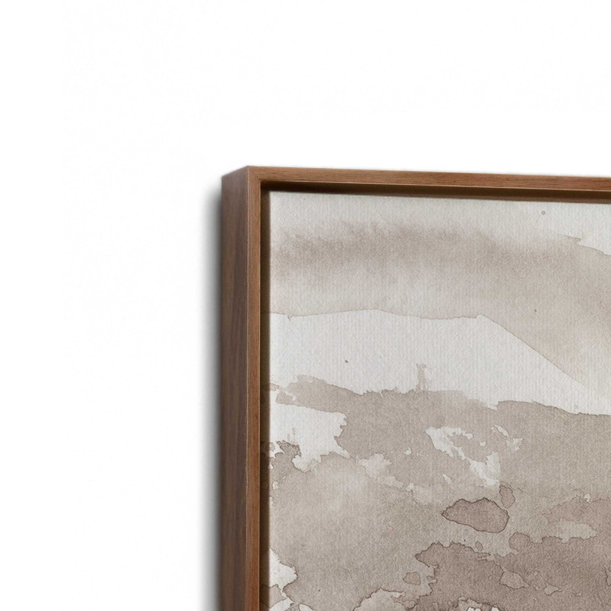 [Color:Walnut], Picture of art in a Walnut frame at an angle