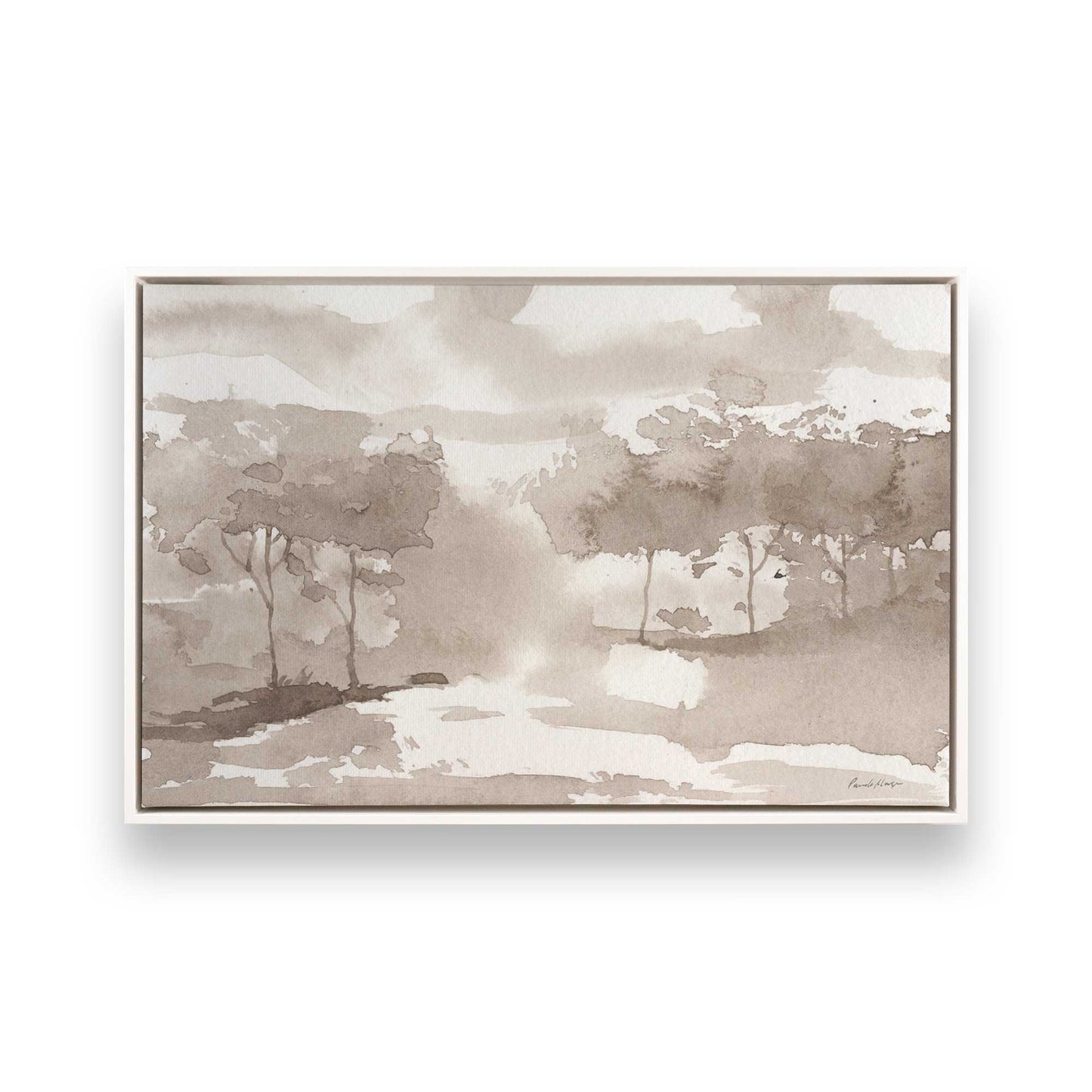 [Color:Opaque White], Picture of art in a White frame