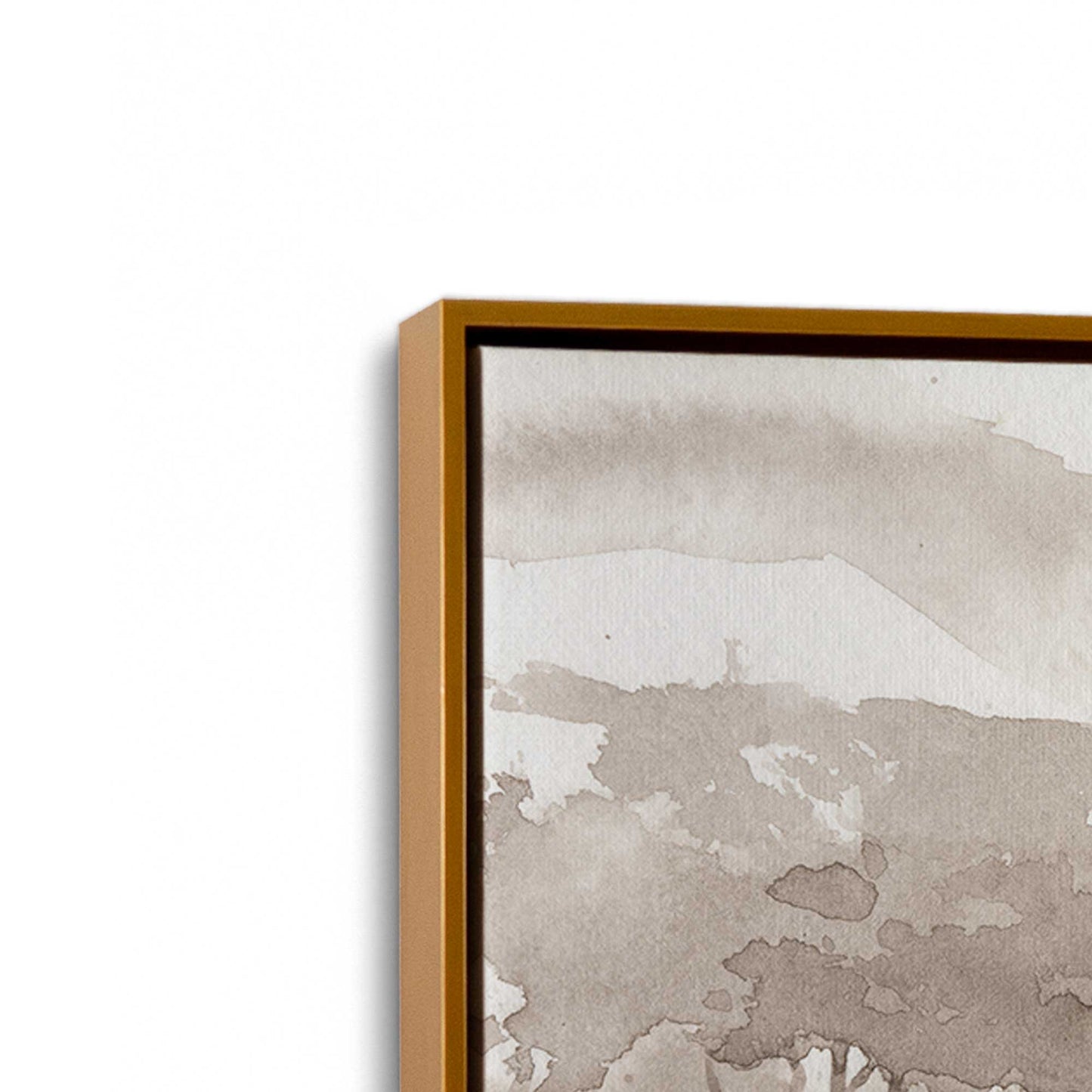 [Color:Polished Gold], Picture of art in a Polished Gold frame at an angle