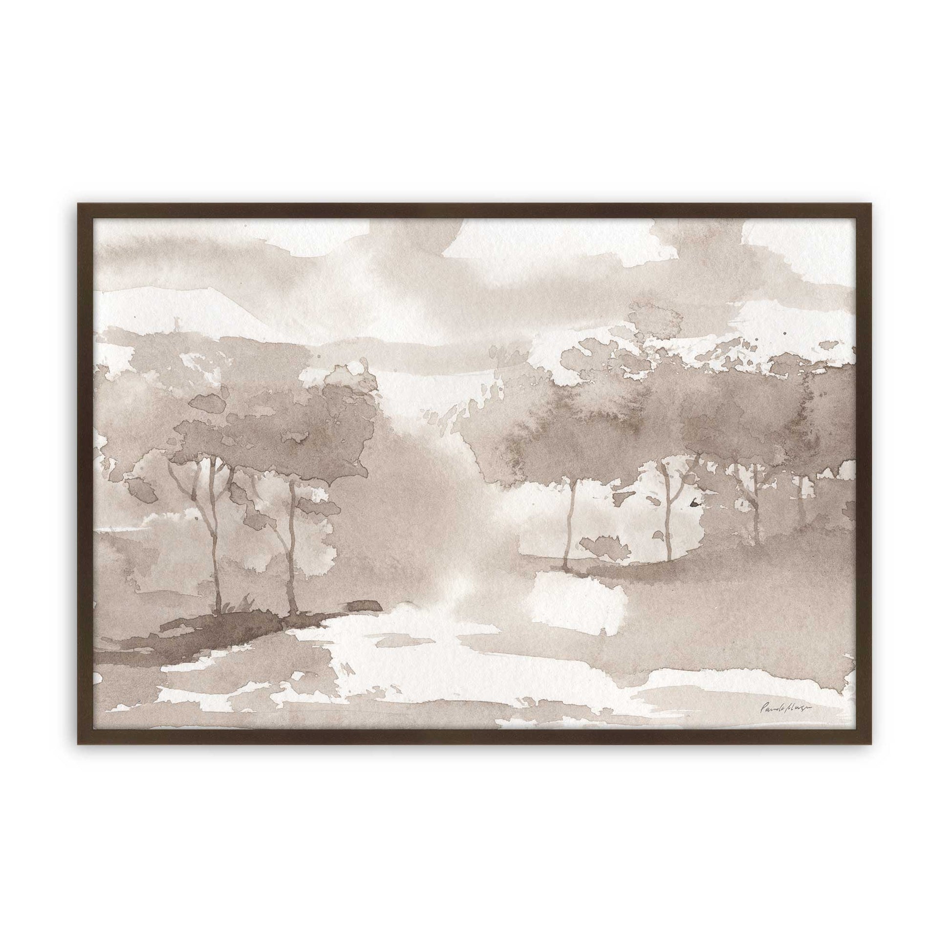 [Color:Brown], Picture of art in a Brown frame