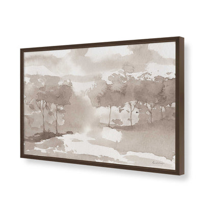 [Color:Brown], Picture of art in a Brown frame of the corner