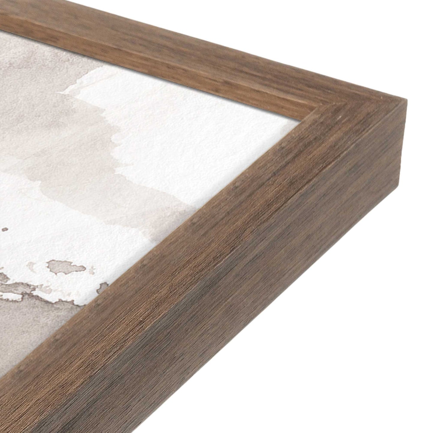 [Color:Walnut], Picture of art in a Walnut frame at an angle