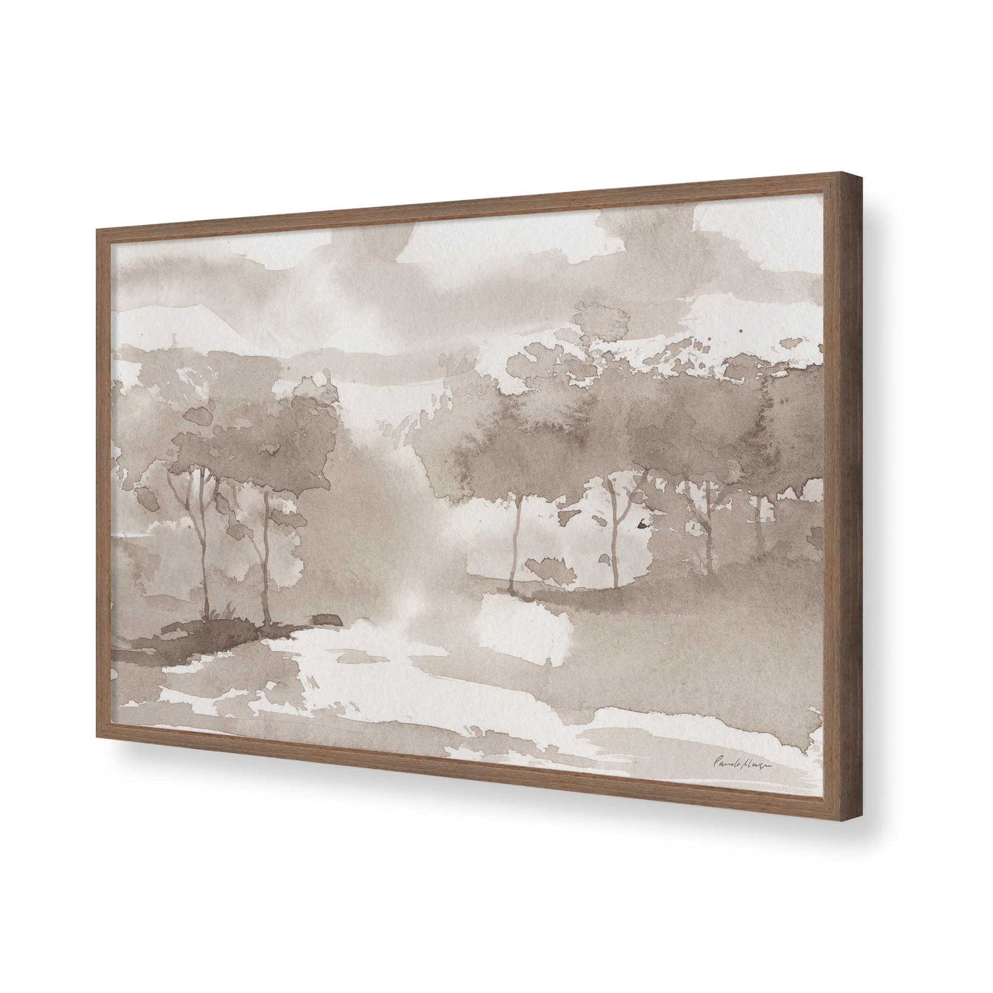 [Color:Walnut], Picture of art in a Walnut frame of the corner