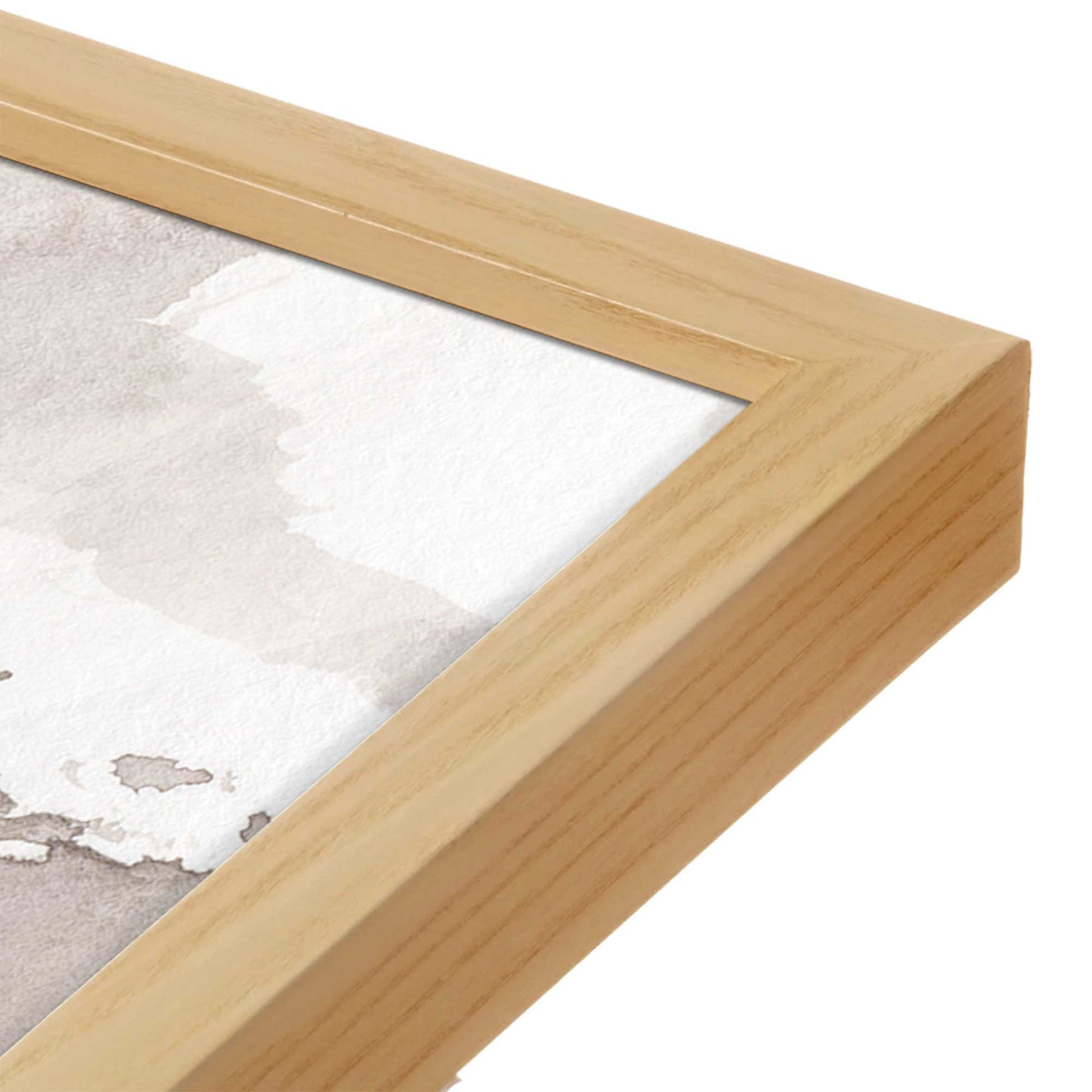 [Color:American Maple], Picture of art in a American Maple frame at an angle