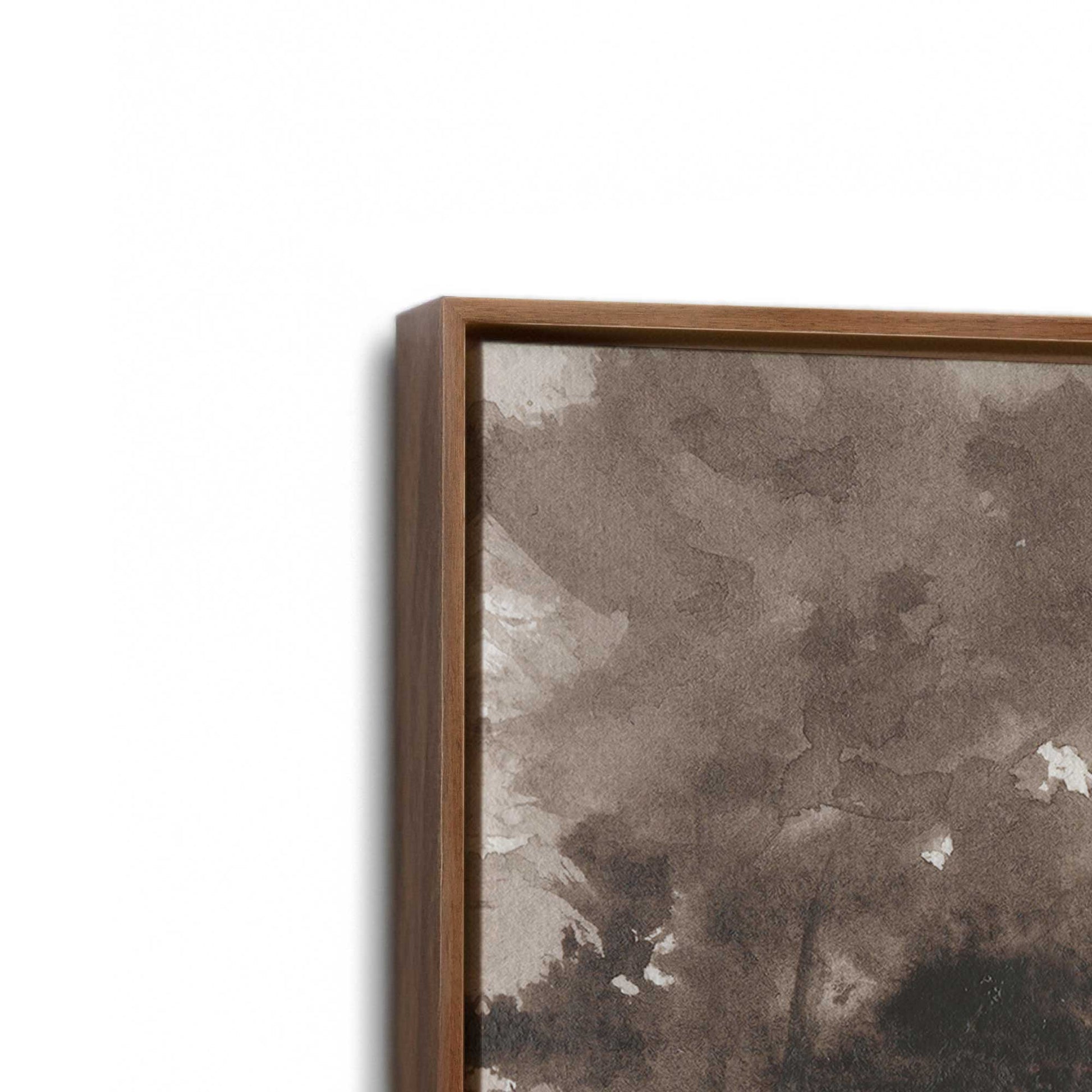 [Color:Walnut], Picture of art in a Walnut frame at an angle