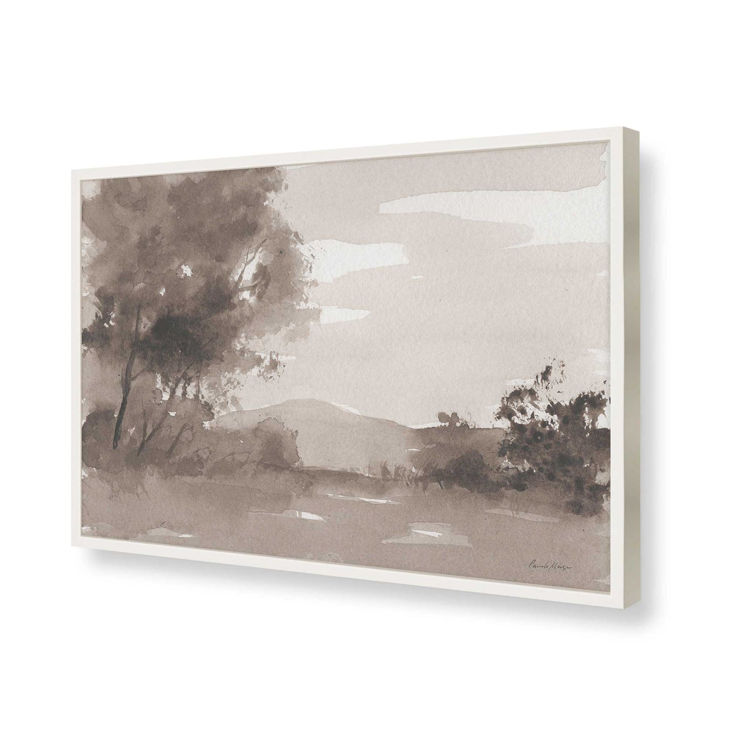 [Color:Opaque White], Picture of art in a Opaque White frame of the corner